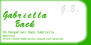 gabriella back business card